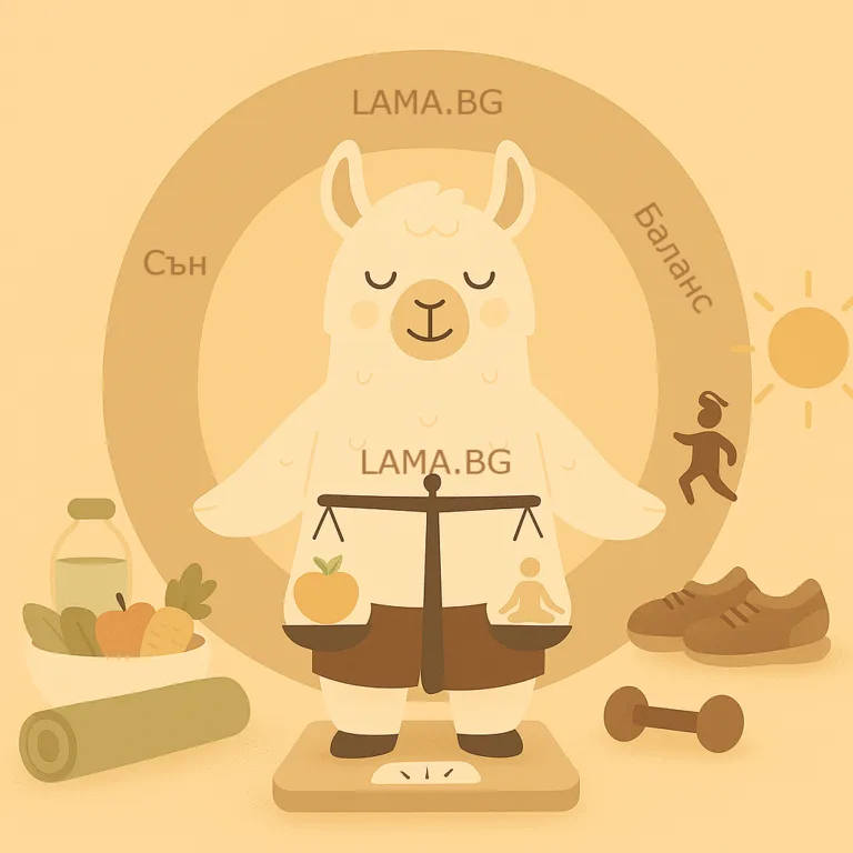 Лама с балансова везна – символ на метаболитен баланс