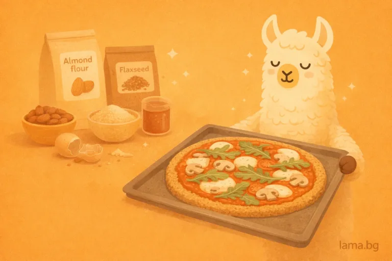 Пица с бадемово и ленено тесто, подходяща при инсулинова резистентност