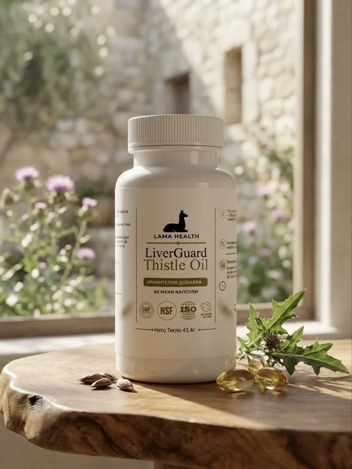 LiverGuard Thistle Oil – масло от бял трън, 60 меки капсули