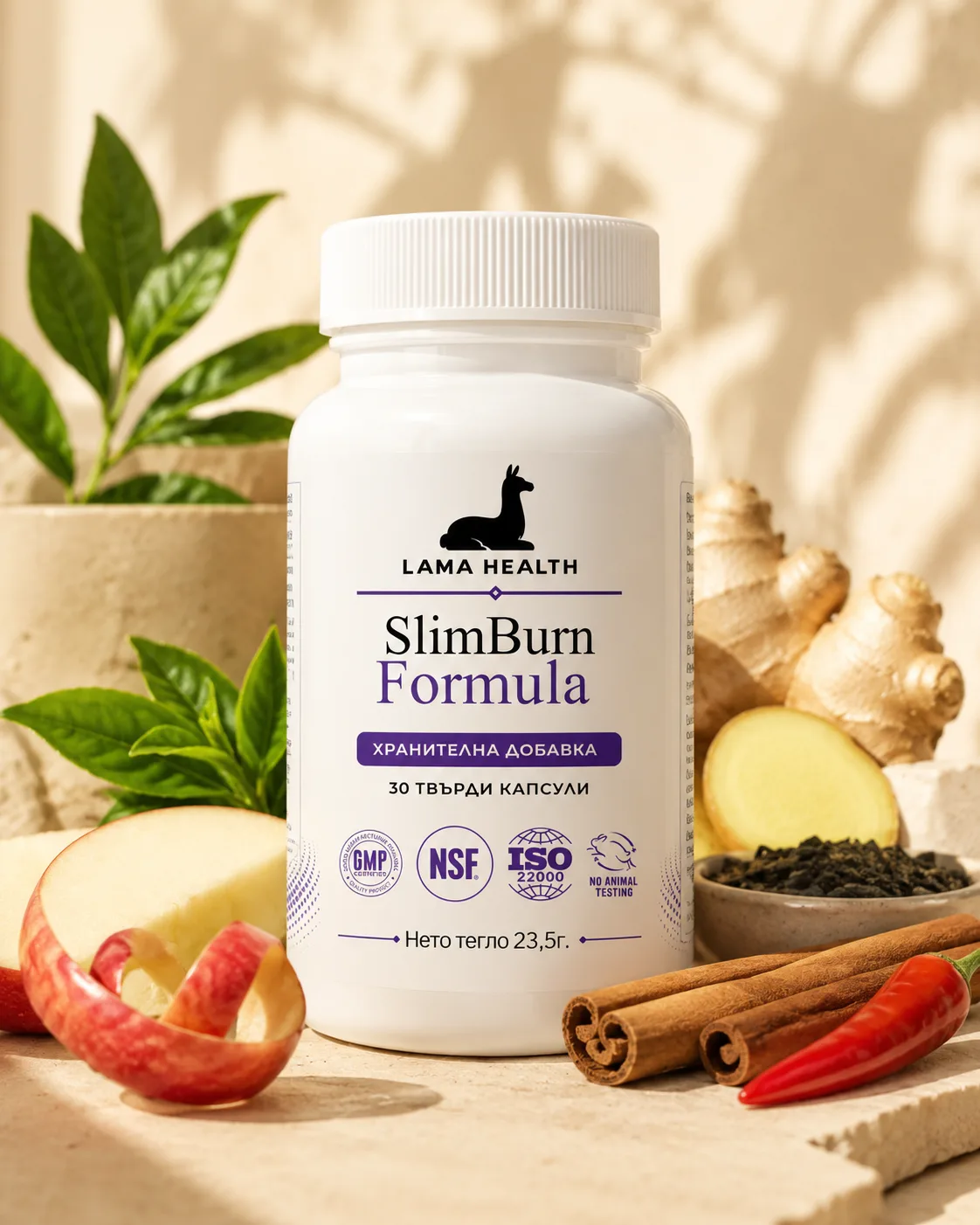 SlimBurn Formula с хром, зелен чай и берберин – Lama Health